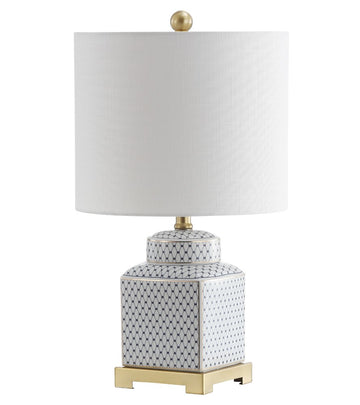 Cleo 21.5" Ceramic/Metal Ginger Jar LED Table Lamp - JONATHAN Y